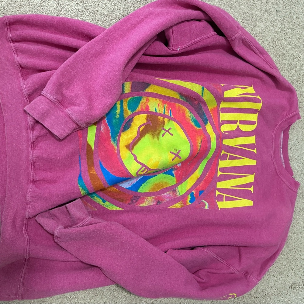 Nirvana Pink Graphic Sweater